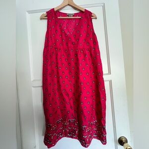 Jigsaw V-Neck 100% Silk Sleeveless Dress Size 6, A-Line 60’s Vintage Vibe